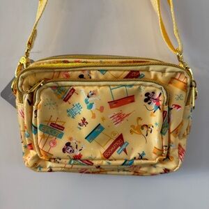 Disney World Play in the Park Yellow Convertible Crossbody Belt Bag